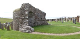 Orphir Round Church (or Round Kirk), dedicated to Saint Nicholas. Mentioned in the Orkneyinga Saga in AD 1136.