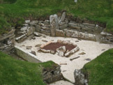 Scara Brae, located on the grounds of the 17th C. Skaill House, Sandwick, was inhabited and thriving in Orkney 5000 years ago. This early settlement of farmers was a tight knitted community of people. Photo by Winfield Swanson