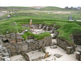 Scara Brae, located on the grounds of the 17th C. Skaill House, Sandwick, was inhabited and thriving in Orkney 5000 years ago. This early settlement of farmers was a tight knitted community of people. Photo by Winfield Swanson