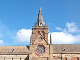 St. Magnus Cathedral, Kirkwall, is the most northerly cathedral in the British Isles, a fine example of Romanesque architecture built for the bishops of Orkney. It is not ownedby the church, but by the burgh of Kirkwall. Its construction commenced in 1137 and lasted for 300 years.