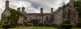 Rear elevation of Gwydir Castle in Conwy valley, Wales