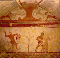 Tomba dei Baccanti, 510-500 BC, Tarquinia, Lazio, Italy