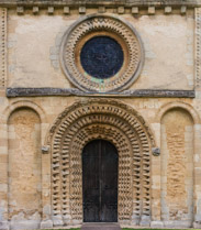 The south door of 12thC Iffley Church, Iffley, Oxfodshire, England