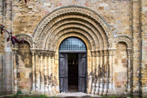 The early 12th-century Norman doorway of St. Mary's Priory Church, Chepstow, Monmouthshire, Wales