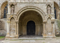 Selby Abbey 14th C  north porch of the church of St Mary the Virgin and St Germain, North Yorkshire, England