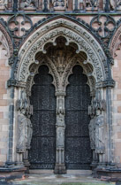 19thC West Entrance of Lichfield Cathedral, Litchfield, Staffordshire, England, UK