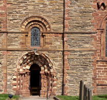 12thC St. Magnus Cathedral north door, Kirkwall, Orkney Island, Scotland