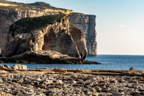 VIew from a restaurant in a cove on Gozo, Malta