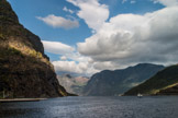 VIew of the Fjærland fjord from Fläm, Norway