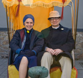Janet & Arthur photographed by our Pedicab driver before our  tour of a Hutong in Beijing.