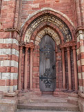 South doorway on the 12thC St. Magnus Cathedral, Kirkwall, Orkney Island, Scotland