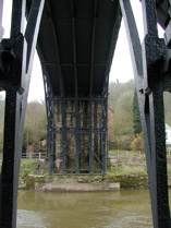 The Iron Bridge opened in 1781 it crosses the River Severn in Shropshire, England.  It was the first major bridge in the world to be made of cast iron