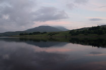 Sunset on Llyn Celyn reservoir, Capel Celyn, Gwynedd, Wale