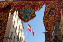 Festival banner, Valleta, Malta